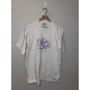 Vintage Pennsylvania Wildflower Shirt Wild West Tee Flower Gray 1999 VTG 90s XL